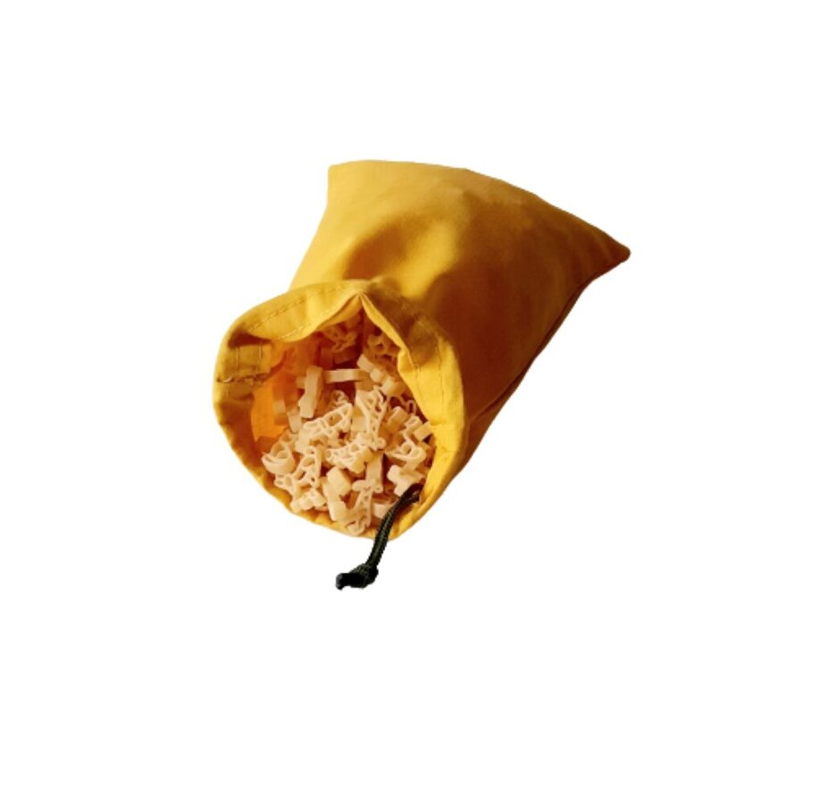Geltonas medvilninis maišelis