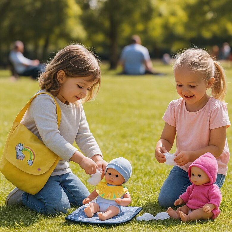 Sauskelnių komplektas lėlei "Žvaigždutės"