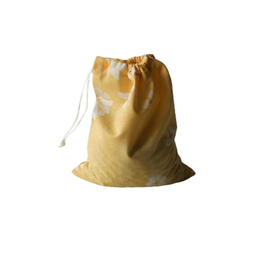 Nedidelis medvilninis maišelis "Ramunėlės"