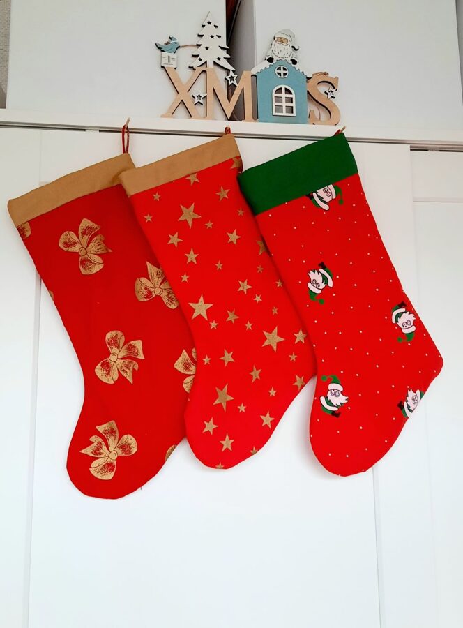 Kalėdinė kojinė "Kaspinėliai"